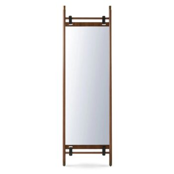 Leaning Wooden Floor Mirror