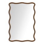 Wavy Wooden Wall Mirror