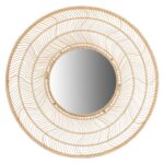 Round Rattan Wall Mirror